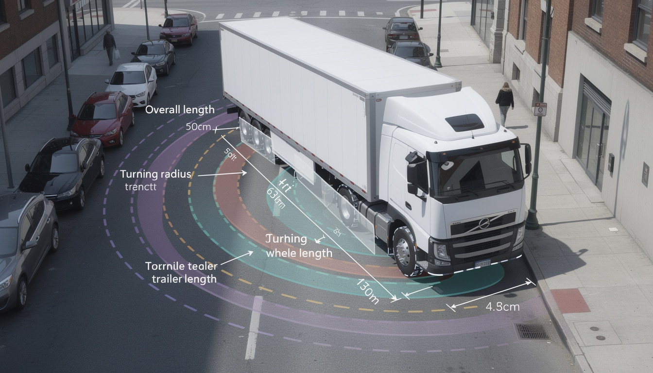 découvrez l'importance du rayon de braquage des semi-remorques et apprenez à optimiser votre conduite pour une meilleure maniabilité et sécurité sur la route.